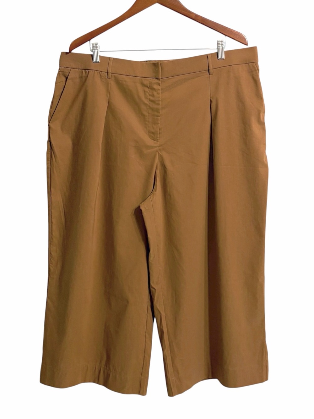OGL Move Cropped Wide Leg Capri Pants Womens 2XL Tree Brown NWT Comfy Stretch